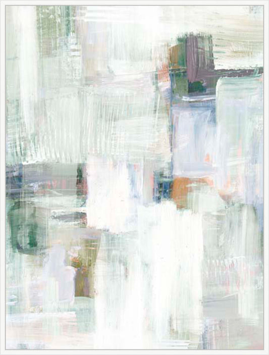 Muted Patterns of Tranquility I in White  Grande