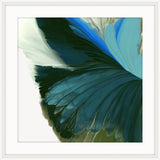 Blue Wings Unfolding In Light Iii W White Frame
