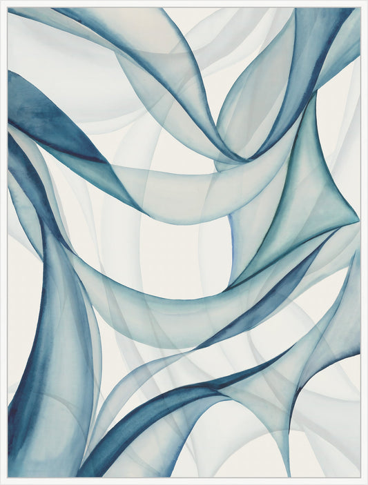 Fluid Waves Blue Harmony II on Canvas