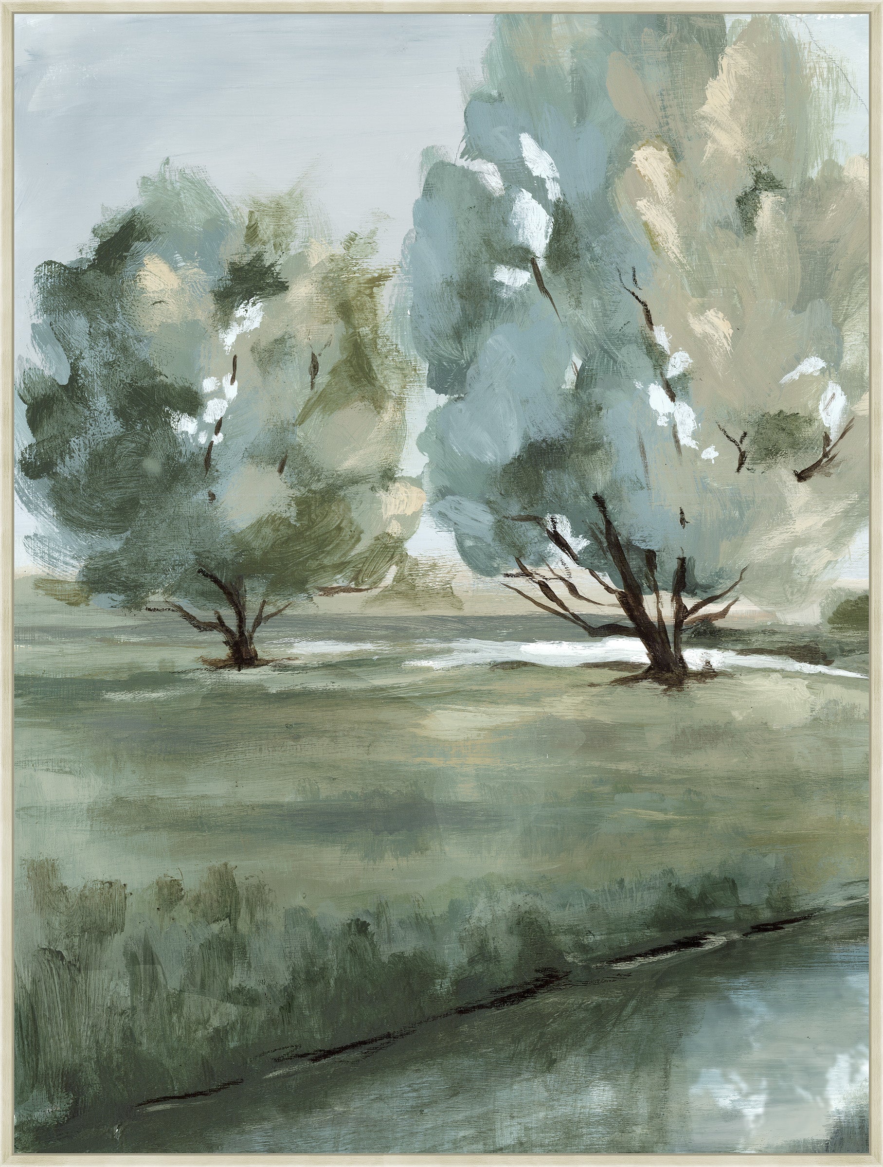 Trees in Gentle Breeze on Canvas