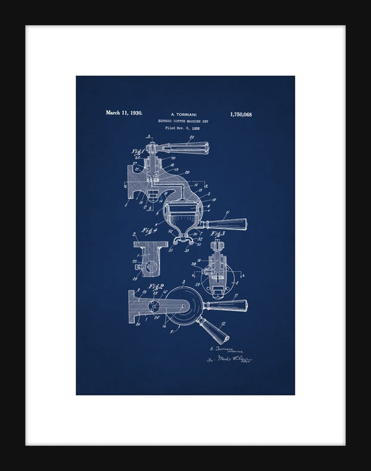 Express Coffee Machine Set Patent - Blue Small
