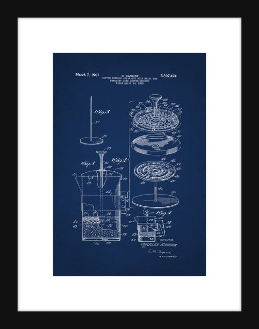 Coffee Brewing Apparatus Patent - Blue Small
