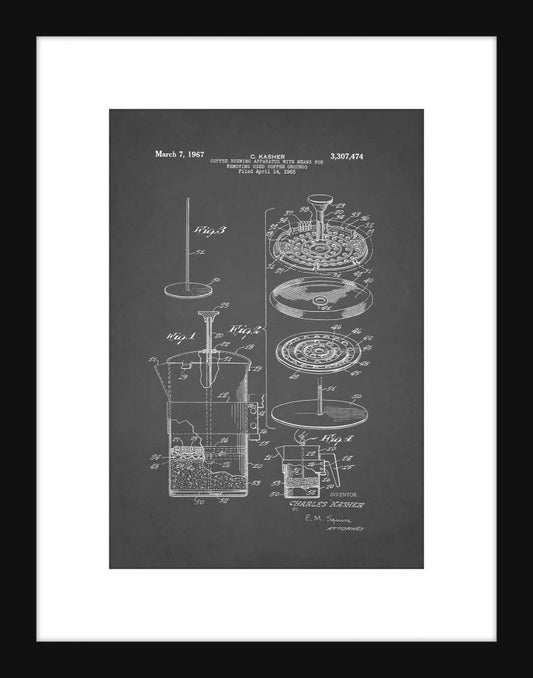Coffee Brewing Apparatus Patent - Grey Small