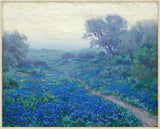 Blue Bonnets at Sunrise on Canvas