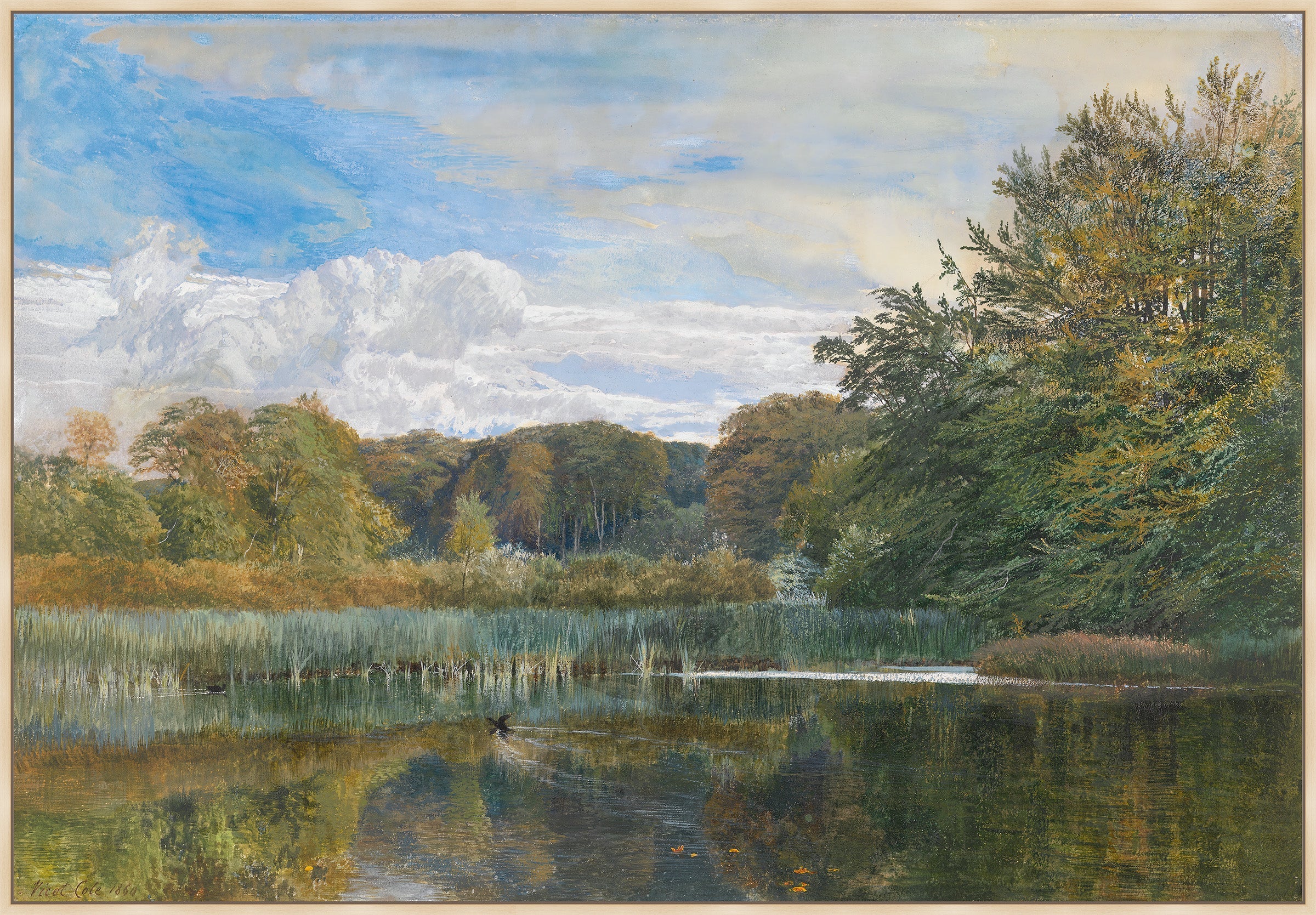 The Mill Pond, Evelyn Wood, 1860 on Canvas