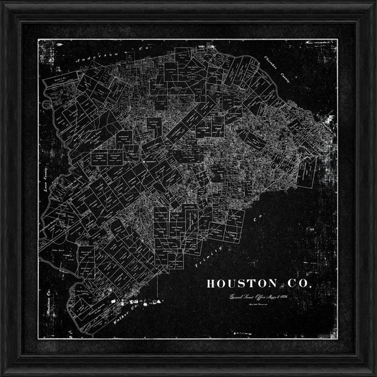 Houston County, Texas - 1896 (Black Blueprint)