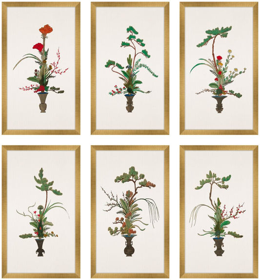 Floral Display, Set of Six