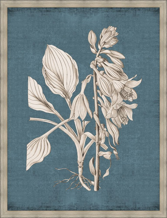 Dramatic Flowers in Ocean Blue II Grande