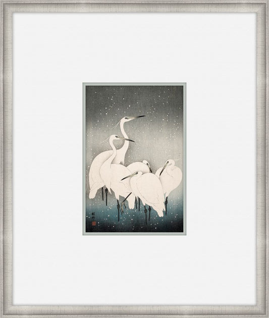Egrets in Snow, Ohara Shoson, c. 1927