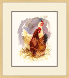Watercolor Hens II