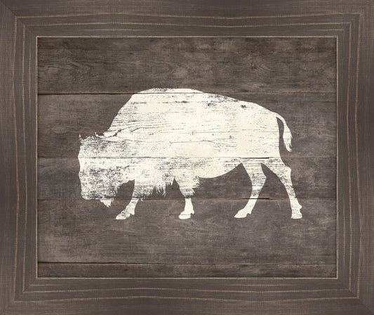 Wild Bison in White