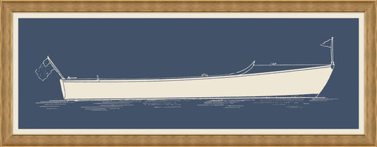 Long Boat in Blue Grande I