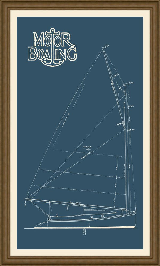 Sail Boat Turnabout I Blue
