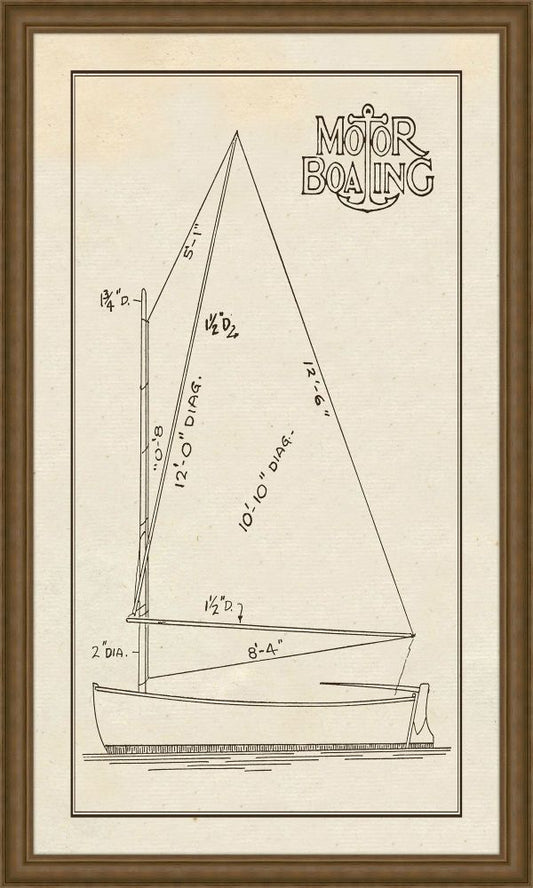 Sail Boat in Antique Paper II