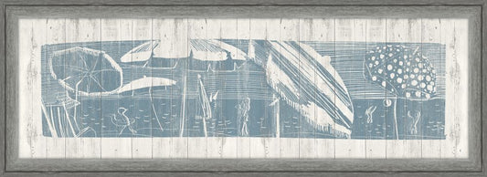 Beach Scene in Bay Blue