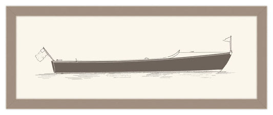 Long Boat I in Cappuccino