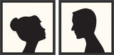 Man And Woman Silhouette (Set Of 2)