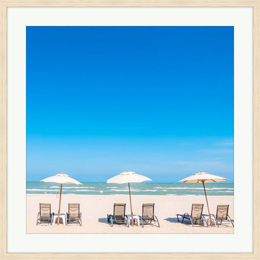 Umbrellas by the Sea