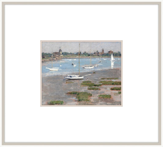 Low Tide, Riverside Yacht Club, Theodore Robinson, 1894