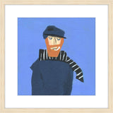 Sailor with Blue and White Scarf