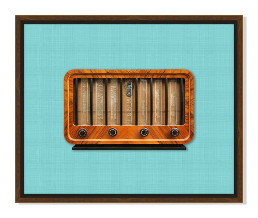 Vintage Radio in Blue IV