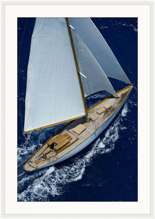 Blue Sea White Triangles