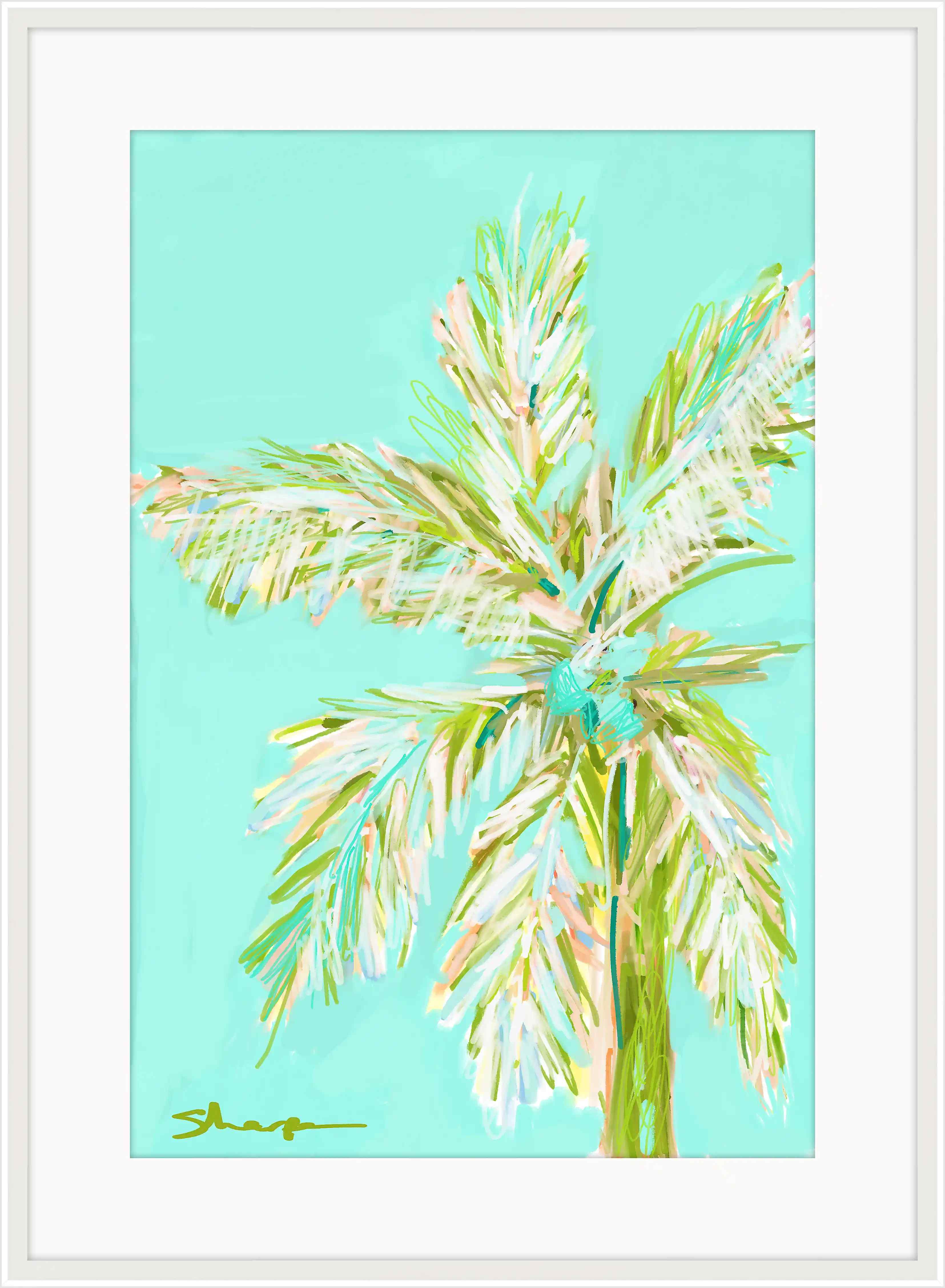 Tall Aqua Palm