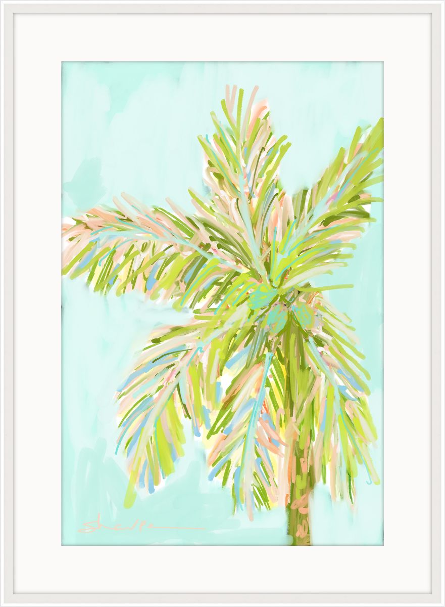 Tall Light Turquoise Palm