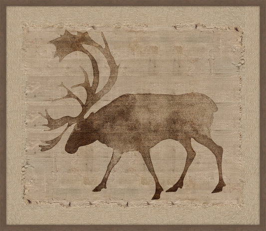 Moose On Burlap I
