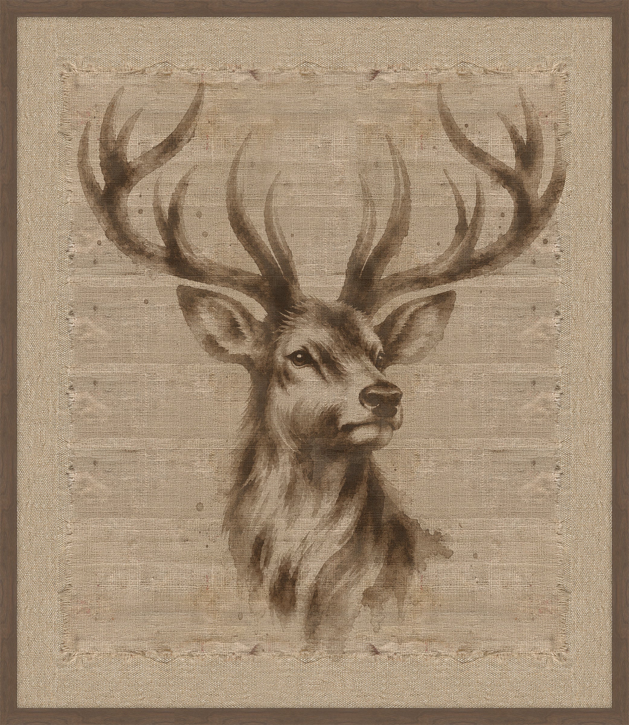 Deer Head II on Bulap