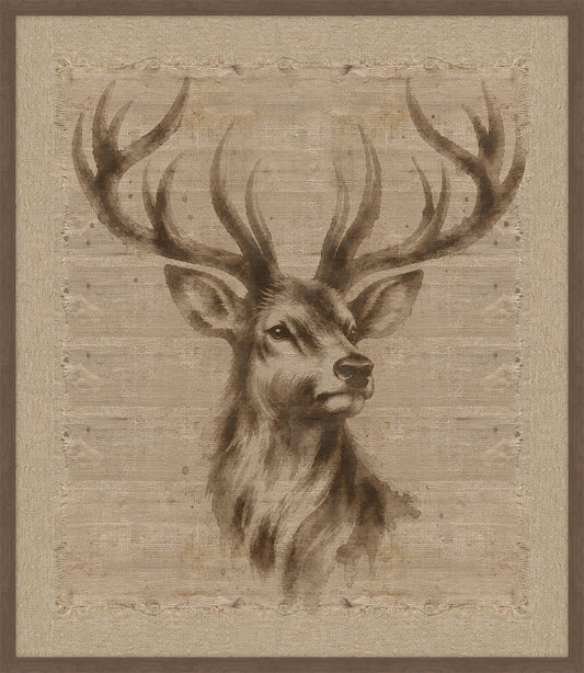 Deer Head II on Bulap