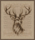 Deer Head II on Bulap