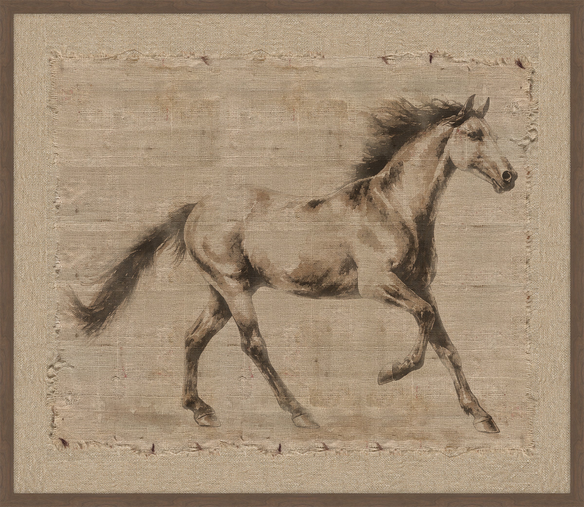 Horse I on Burlap