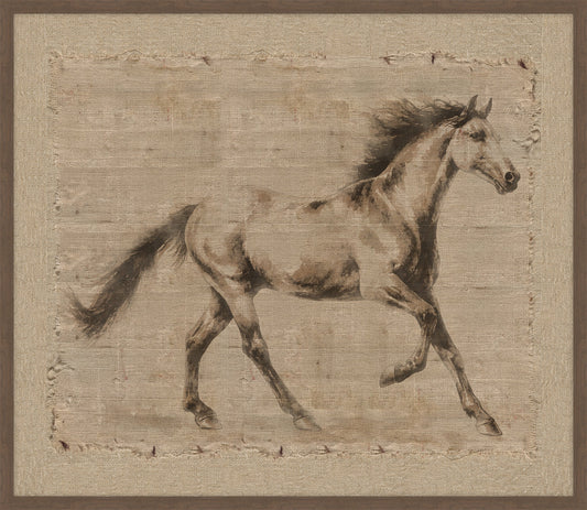 Horse I on Burlap