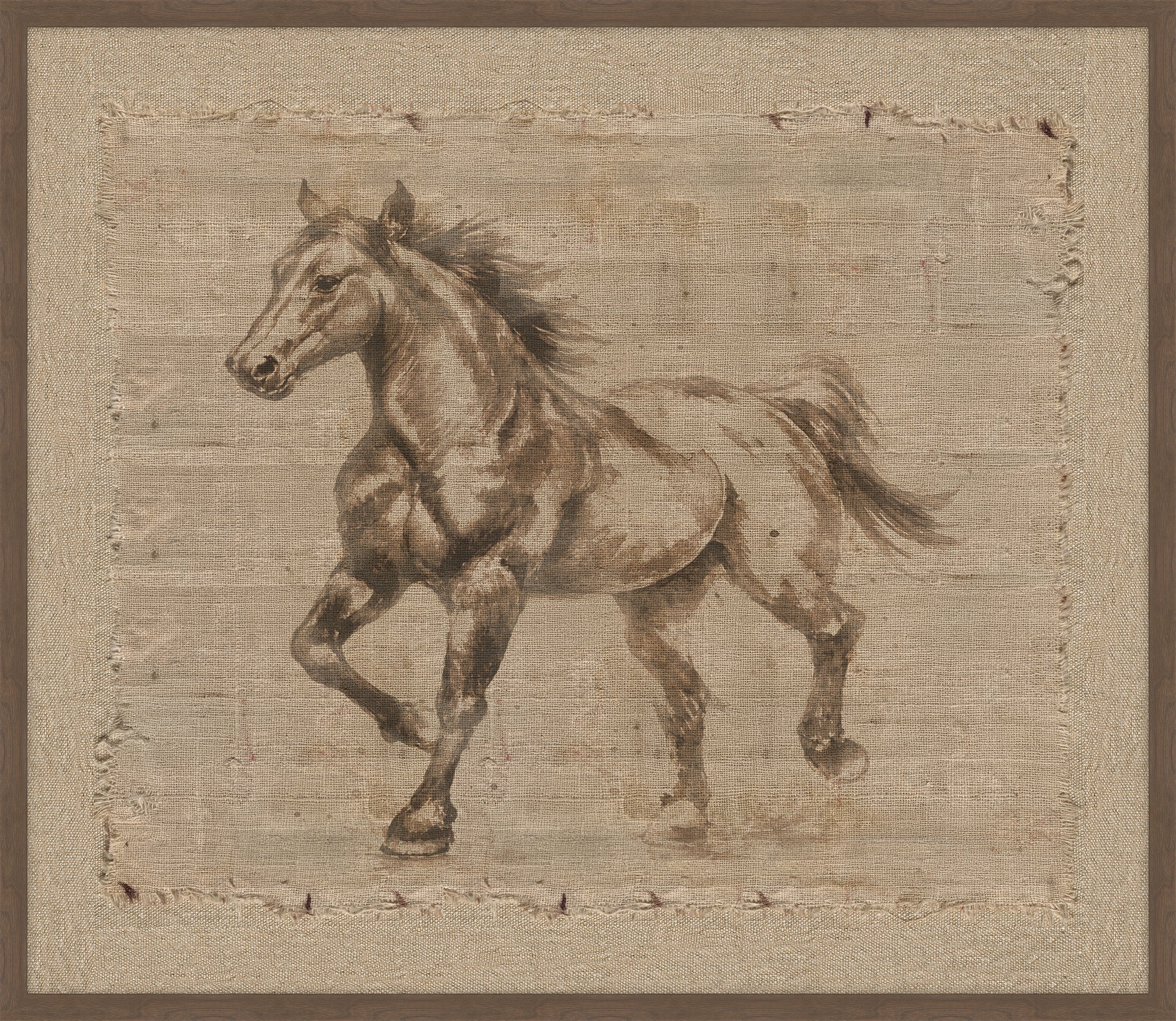 Horse II on Burlap
