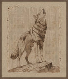 Wolf on Burlap