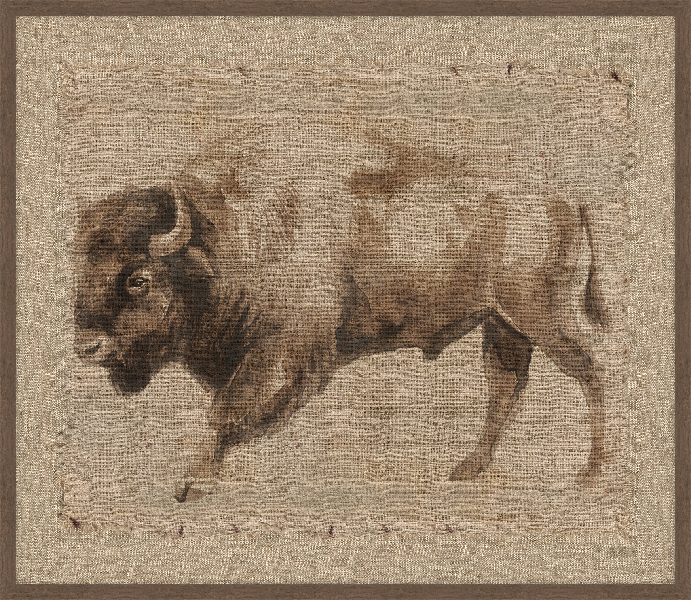 Bison on Burlap