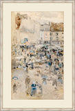 Variations in Violet and Grey—Market Place, Dieppe 1885 - James McNeill Whistler