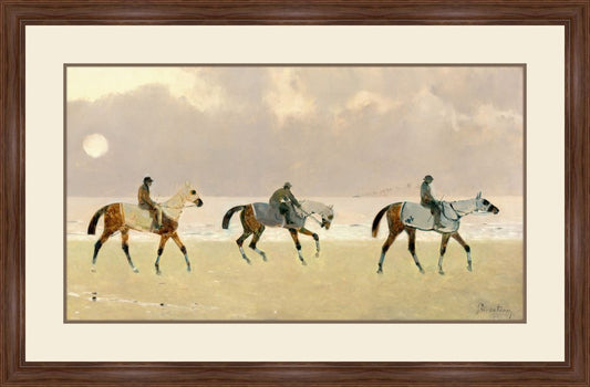 Riders on the Beach at Dieppe, Rene Pierre Charles Princeteau, 1892