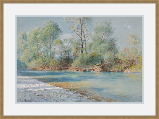 Traunstein River on the Road to Empfig, Bavaria, c. 1893-96, William Stanley Haseltine