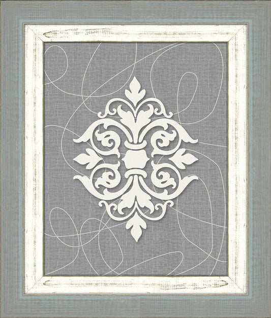 Damask on Gray I