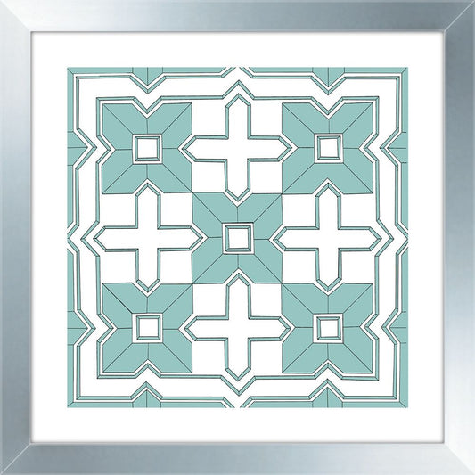 Blue Heather Geometric I