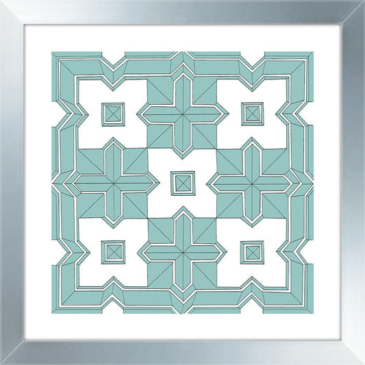 Blue Heather Geometric II
