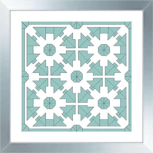 BLUE HEATHER GEOMETRIC III