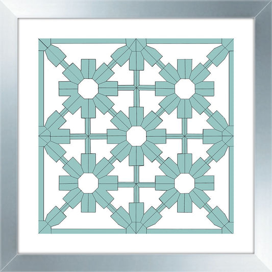Blue Heather Geometric IV