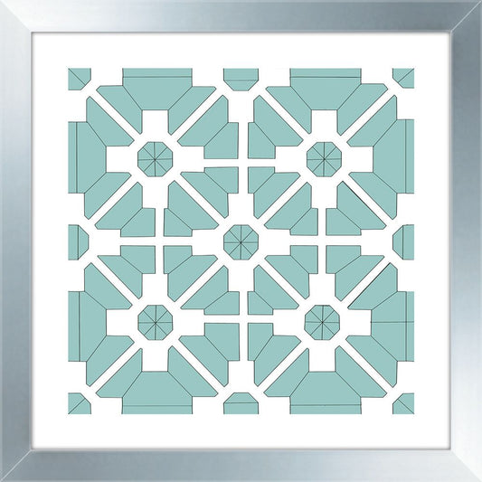Blue Heather Geometric VI