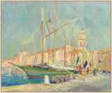 Bateaux Port De Saint Tropez, 1935 On Canvas