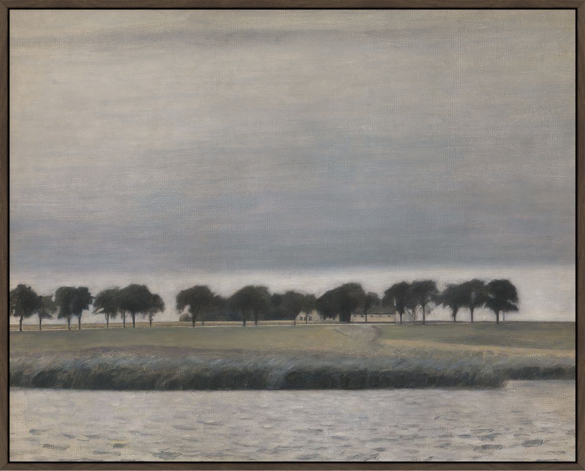 Barn By The Lake On Canvas