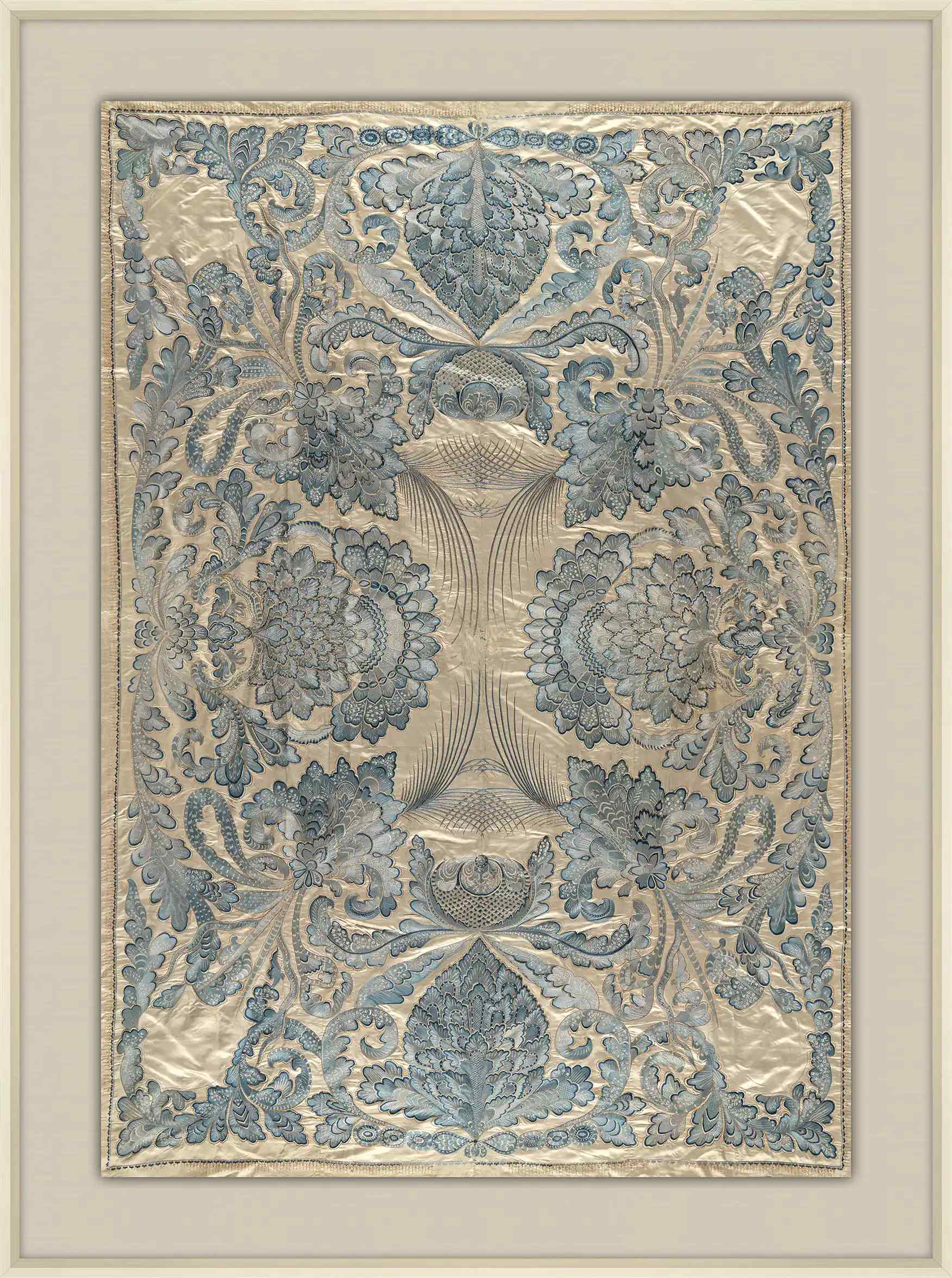 Decorative Blue And Champagne Wall Hanging