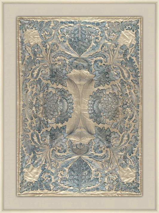 Decorative Blue And Champagne Wall Hanging